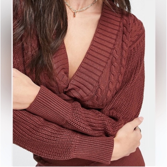 NWT Free People Emilie Knit Two Piece
Sweater Set Top Pants Cherry Cola - Picture 5 of 7